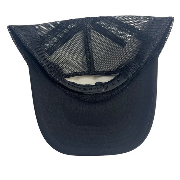 NEW VINTAGE INTER MIAMI FC LOGO BLACK OUT TRUCKER HAT CAP ADULT SIZE TRENDY - Picture 3 of 3